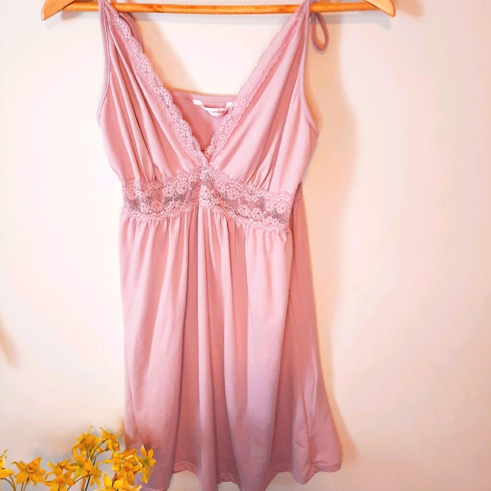 La Vie en Rose babydoll pink skip dress with lace - Picture 2 of 7
